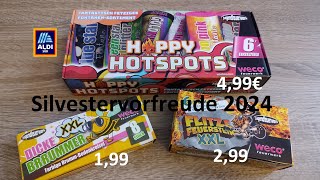 Silvestervorfreude 2024  Aldi Süd Jugendfeuerwerk Sortimente Weco [upl. by Ahsikahs]