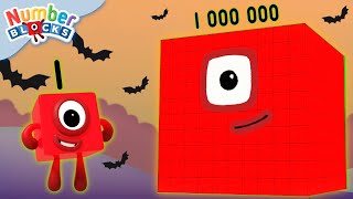 🦇 1 to 1000000 Halloween Extravaganza 🕸️  Learn to Count  Numberblocks [upl. by Mildred]