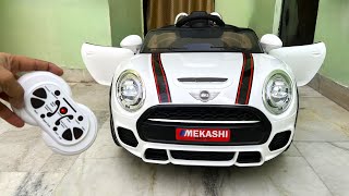 RC Mini Cooper Car Unboxing amp Testing  Remote Control Ride on Mini Cooper Car  Shamshad Maker 🔥🔥 [upl. by Norga]