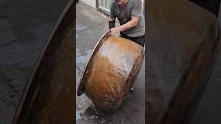 Extra large tin replated copper pot tinning restoration coppersmith [upl. by Eirak]