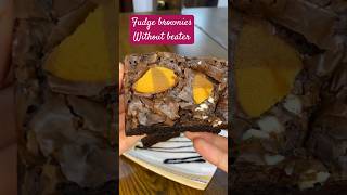 Let’s make Fudge brownies without beater  one egg brownies recipe brownie youtube youtubeshorts [upl. by Lesirg]