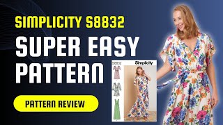 Super Easy WRAP DRESS Pattern Review Simplicity S8832 [upl. by Etnaud313]