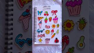 DIY Handmade stickers for kids 🥰how to make stickers youtubeshorts satisfying kids shorts [upl. by Ellebana971]