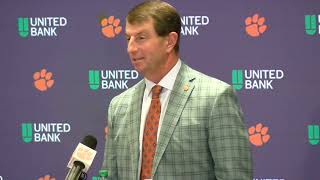 South Carolina 17 Clemson 14 Dabo Swinney postgame QampA [upl. by Adnawat]