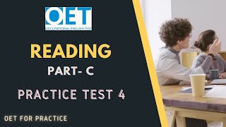 OET READING PARTC  PRACTICE TEST 4 with answers [upl. by Nylecyoj]