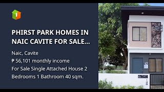 PHIRST PARK HOMES IN NAIC CAVITE FOR SALE WITH 2 BEDROOM AND 1 CARPORT [upl. by Chic]