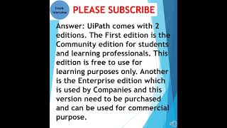 Is UiPath free [upl. by Nannaihr]