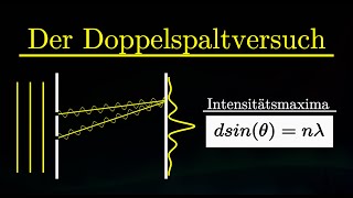 Doppelspaltexperiment einfach erklärt  Interferenz Licht Berechnung Physik [upl. by Crifasi]