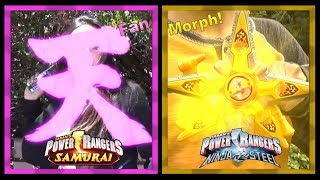 Samurai Pink amp Ninja Steel Gold Power Rangers Fan Morph [upl. by Rocky]