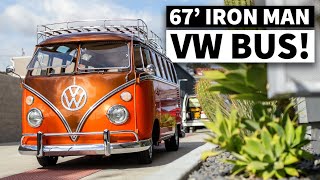 “Iron Man” aka Gabriel Iglesias’ Bare Shell Restored 21Window VW Bus [upl. by Annaxor166]