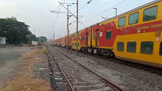 Clean Valsad WAP4 Hauled 12931 Ahmedabad Double Decker Skips BILIMORA JN [upl. by Elleved]