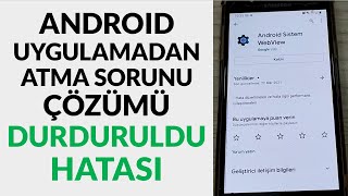 Telefon Uygulamadan Atıyor Girmiyor  Durduruluyorsa Kesin Çözüm Uygulama Sürekli Durduruluyor msa [upl. by Wiburg]