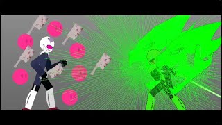 green sans vs infected full fight [upl. by Eudocia]