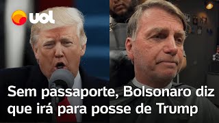 Bolsonaro diz que irá à posse de Trump em 2025 mesmo sem ter passaporte veja vídeo [upl. by Auberbach]