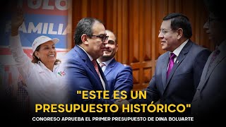 Congreso se aumenta más de 200 millones y aprueba el primer presupuesto de Dina Boluarte [upl. by Rod290]