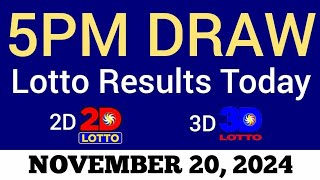 Lotto Result Today 5pm Draw November 20 2024 Swertres Ez2 PCSO Live Result [upl. by Dyan]