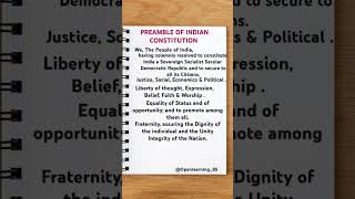 Preamble of Indian constitution constitutionofindia preambleofindianconstitution youtubeshorts [upl. by Anitnerolf563]