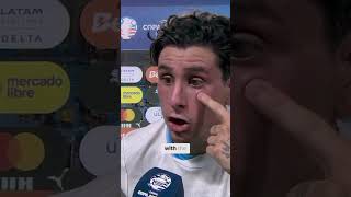 Uruguays José María Giménez on the altercation with Colombia fans that occurred in the stands [upl. by Ainel]