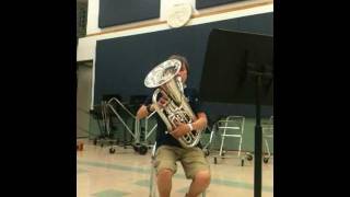 Blazhevich Trombone Etude Played on Euphonium [upl. by Brader]