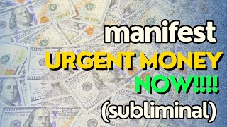 MANIFEST URGENT MONEY NOW Subliminal 432hz visual  audio [upl. by Dviad954]