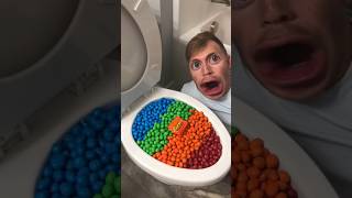 Experiment Eating Colorful MampMs Reeses out of Toilet🍡😂😂 shorts [upl. by Imuya831]