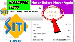 Siti Networks Latest Broadband Plans Starts From ₹375 Unlimited Data  हिन्दी Video SenseFriend [upl. by Alvira]