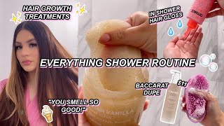 MY EVERYTHING SHOWER ROUTINE 🫧🧼🍨 FOR VANILLA LOVERS  hair care bodycare  more [upl. by Breh158]