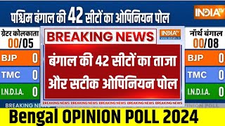 Bengal Opinion Poll 2024 बंगाल की 42 सीटों का ताजा और सटीक ओपिनियन पोल  BJP Vs TMC  India tv [upl. by Nnylirak]