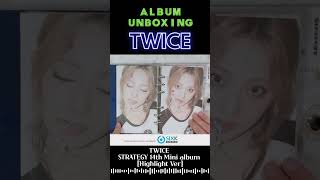 shortsUNBOXING TWICE 14th mini Album STRATEGY Highlight Ver [upl. by Adaurd149]