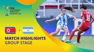 Korea DPR v Argentina  FIFA U20 Womens World Cup Colombia 2024  Match Highlights [upl. by Alleram]