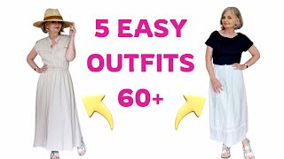 5 Low Effort Summer Outfits For Women Over 60 [upl. by Oswin]