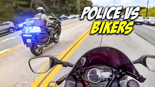 MOTORCYCLE POLICE CHASE  COPS vs BIKERS  ANGRY amp COOL COPS 2024 [upl. by Trebor403]