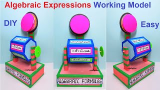 algebraic expressions working model project  maths tlm  maths project  diy  craftpiller [upl. by Hsaka]