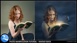 Fantasy Book Manipulation Effects Photoshop Tutorial [upl. by Ahseekal228]