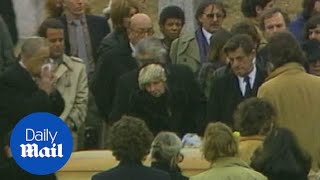 Somber family and friends attend the funeral of John Belushi [upl. by Dyanne]