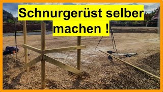 Schnurgerüst selbst aufstellen DIY 04 [upl. by Reinal]