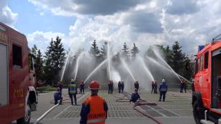 Schauübung der Jugendfeuerwehr  schneller Löschangriff quotWaldbrandquot 150 Jahre FF NES [upl. by Arrakat555]