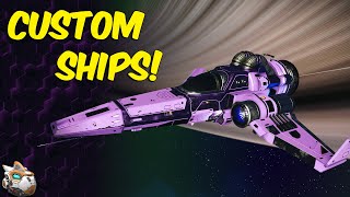 How To Build A Custom Ship No Mans Sky Orbital Update [upl. by Lasorella300]