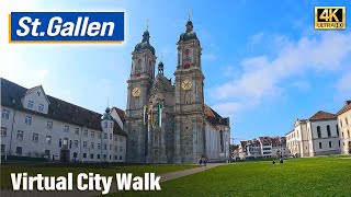 StGallen City Walk  Visit Switzerland in 4K [upl. by Nitsuj744]