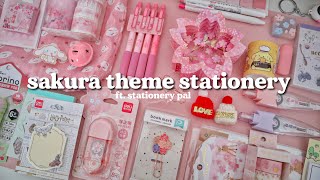 STATIONERY PAL HAUL 🌸 sakura  cherry blossoms theme • kawaii journal supplies [upl. by Sutsugua]