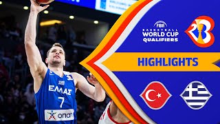 Hellas win again  Turkey  Greece  Basketball Highlights  FIBAWC 2023 Qualifiers [upl. by Heti]