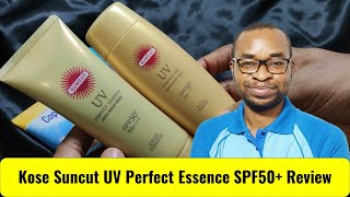 Kose Suncut UV Perfect Essence SPF50 PA Review [upl. by Olram]