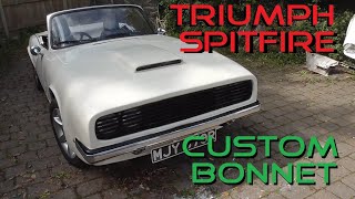 Triumph Spitfire  Custom Fiberglass Bonnet  Mopar Style  Part 10 [upl. by Woodman]