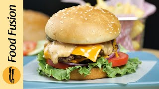 Classic Smash Burger Recipe By Food Fusion [upl. by Suoivatnom]