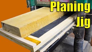 Planing Jig  How to Use Your Planer to Joint Wood  Woodworking Jig [upl. by Yhtomiht96]