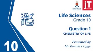 Gr 10  Life Sciences  Chemistry of Life  Question 1 [upl. by Tsugua849]