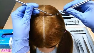 ASMR Tingly Scalp Check with Medical Instruments No Talking Requested [upl. by Siubhan847]