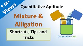 Mixture and Alligation  Shortcuts amp Tricks for Placement Tests Job Interviews amp Exams [upl. by Yclehc]