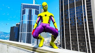 GTA 5 Epic Ragdoll GREEN SPIDERMAN VS RED MINIONVS GREEN HULK Euphoria Physics amp Funny Fails [upl. by Araccat]