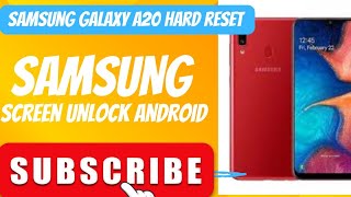 Samsung Galaxy A20 hard reset screen unlock Android Mobile emergency call instead SIM card solve [upl. by Durware142]